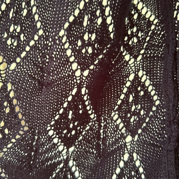 Travel Pointelle Cardigan Sweater Knit Signature Robbie Bee Petite PL Like New - Picture 4 of 11